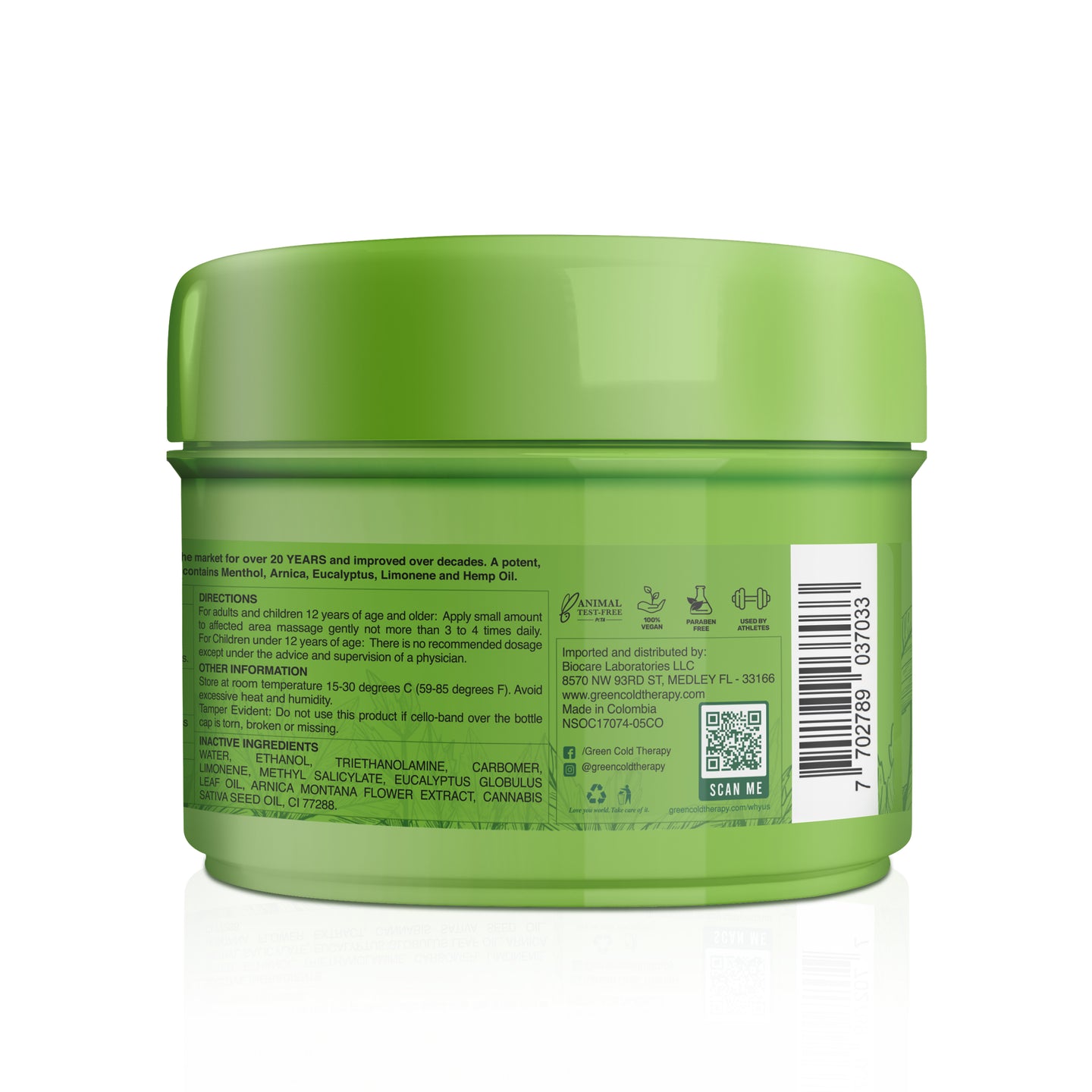 Ross D’ Elen Green Menthol Relief and Recovery GEL Small