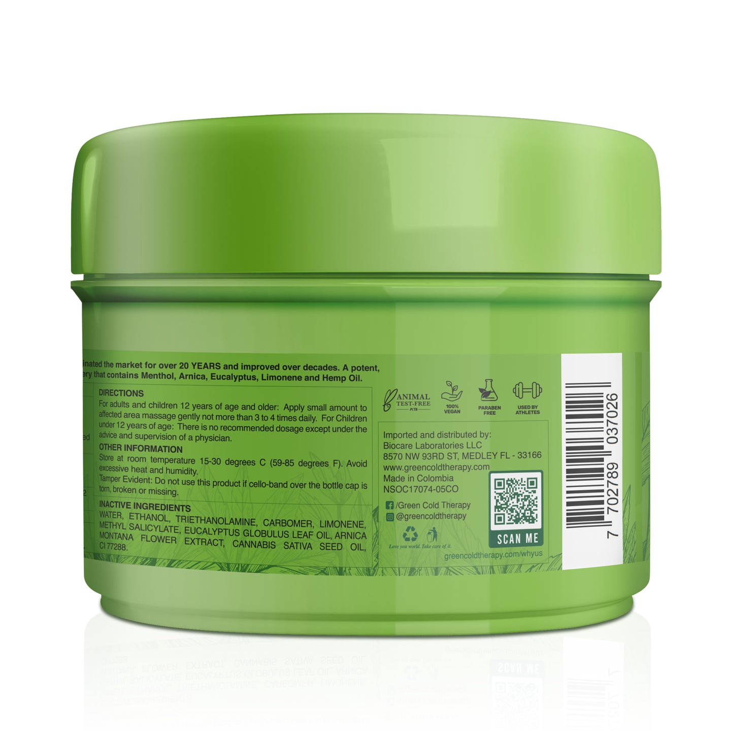 Ross D’ Elen Green Menthol Relief and Recovery GEL Large